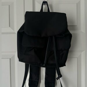 Black mini backpack